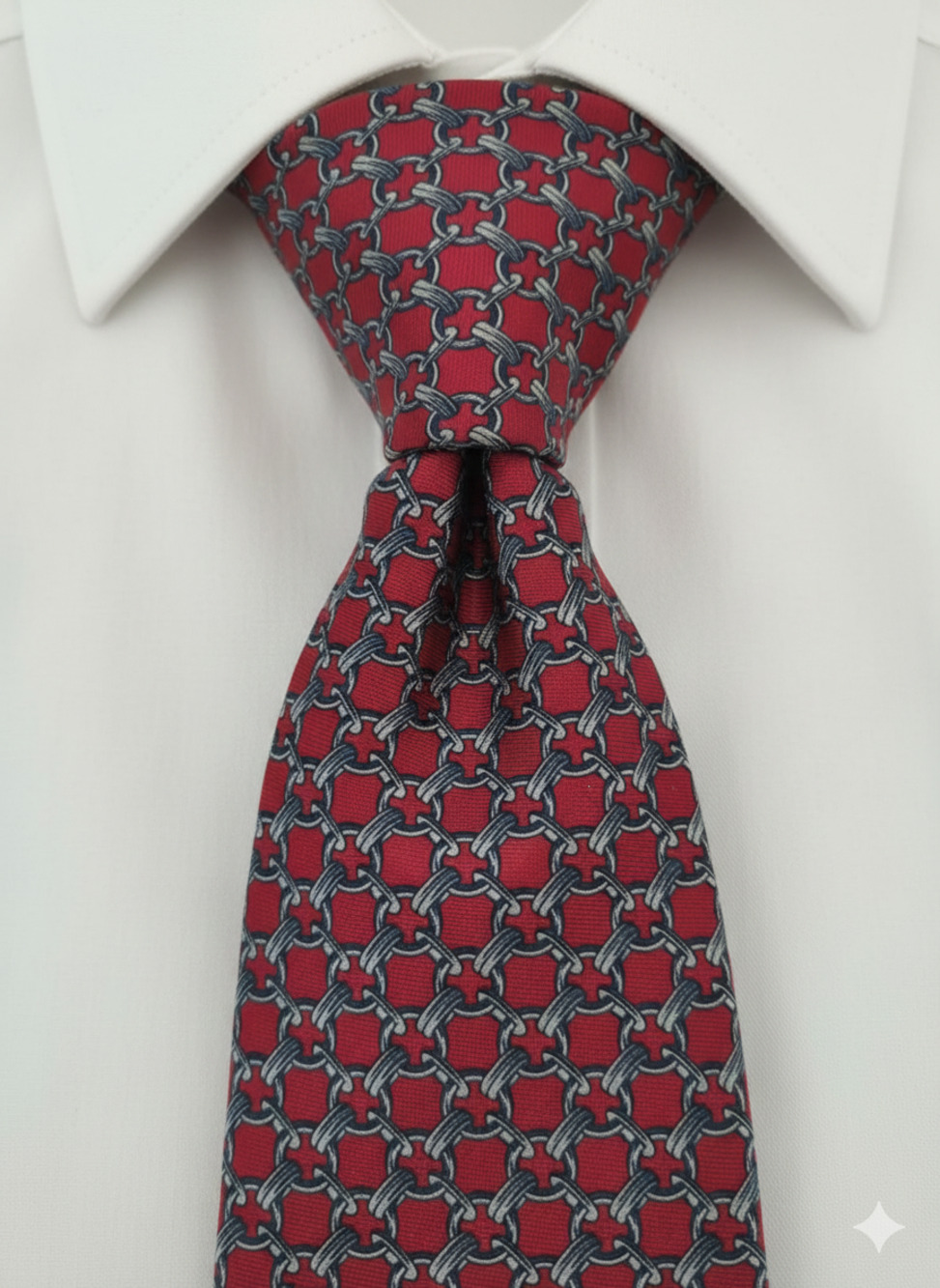 Bert Pulitzer for Lord & Taylor red chainmail tie - 59"